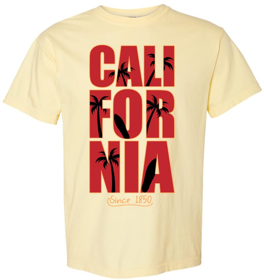 Comfort Colors 1717 Printed T-Shirt California Graphic Short Sleeve Tees