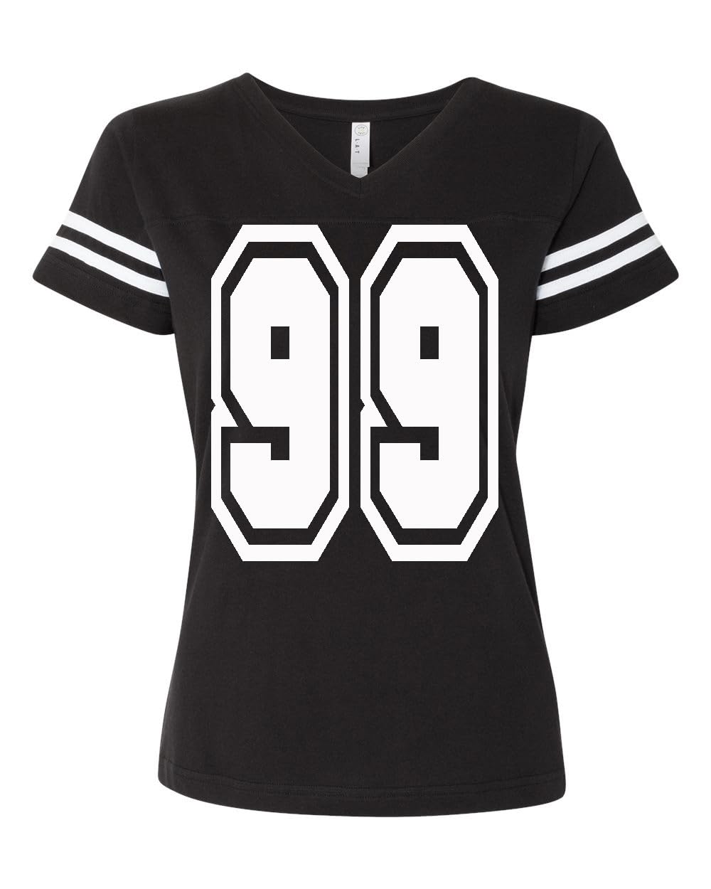Custom Women's Football V-Neck Jersey T-Shirt, Fine Jersey Material
