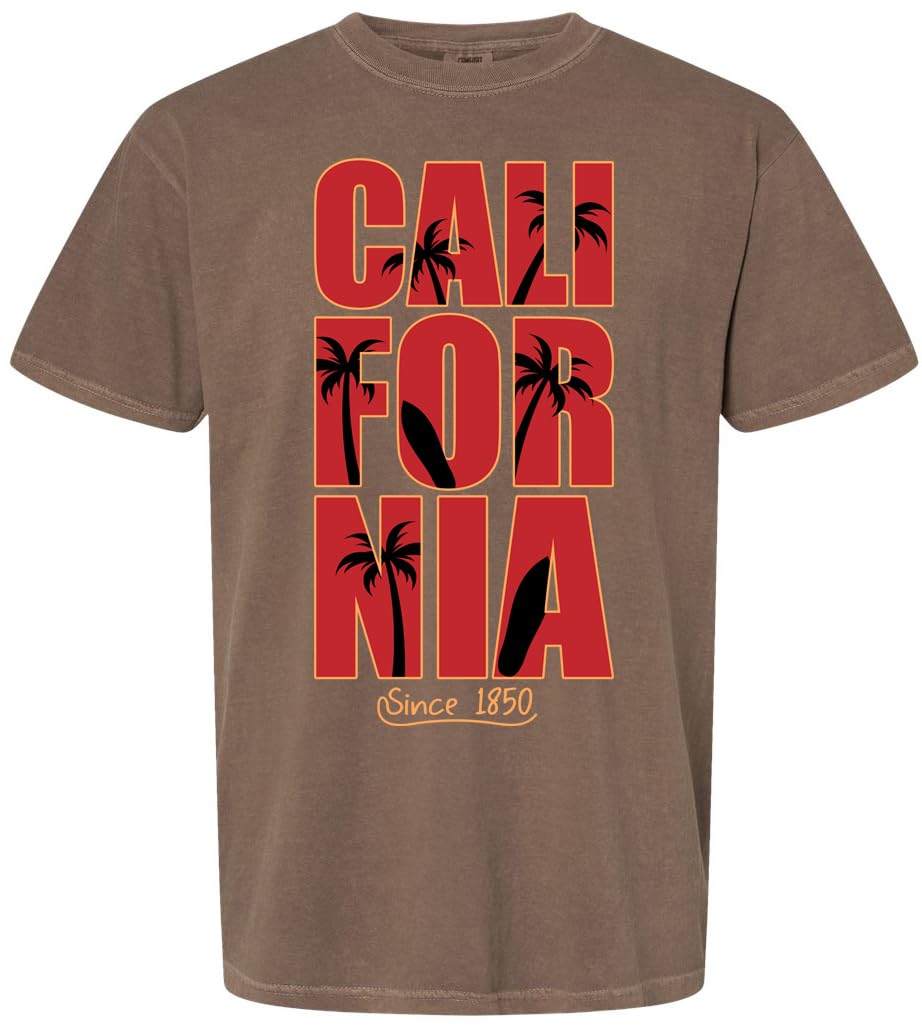 Comfort Colors 1717 Printed T-Shirt California Graphic Short Sleeve Tees