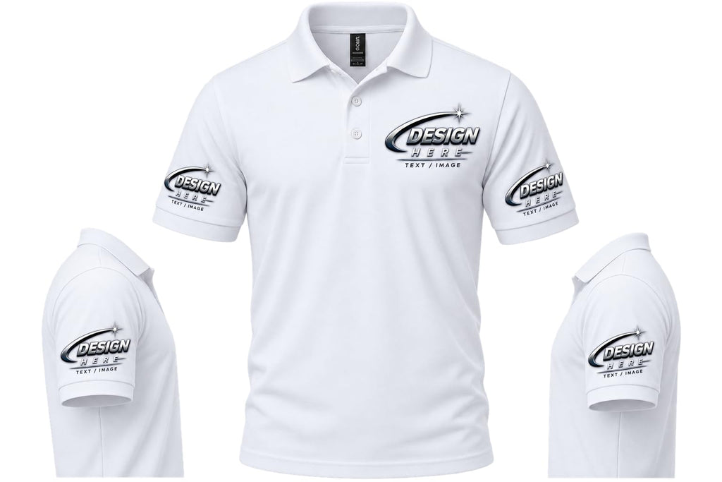 World and Space Custom Polo Shirts for Men with Logo or Text
