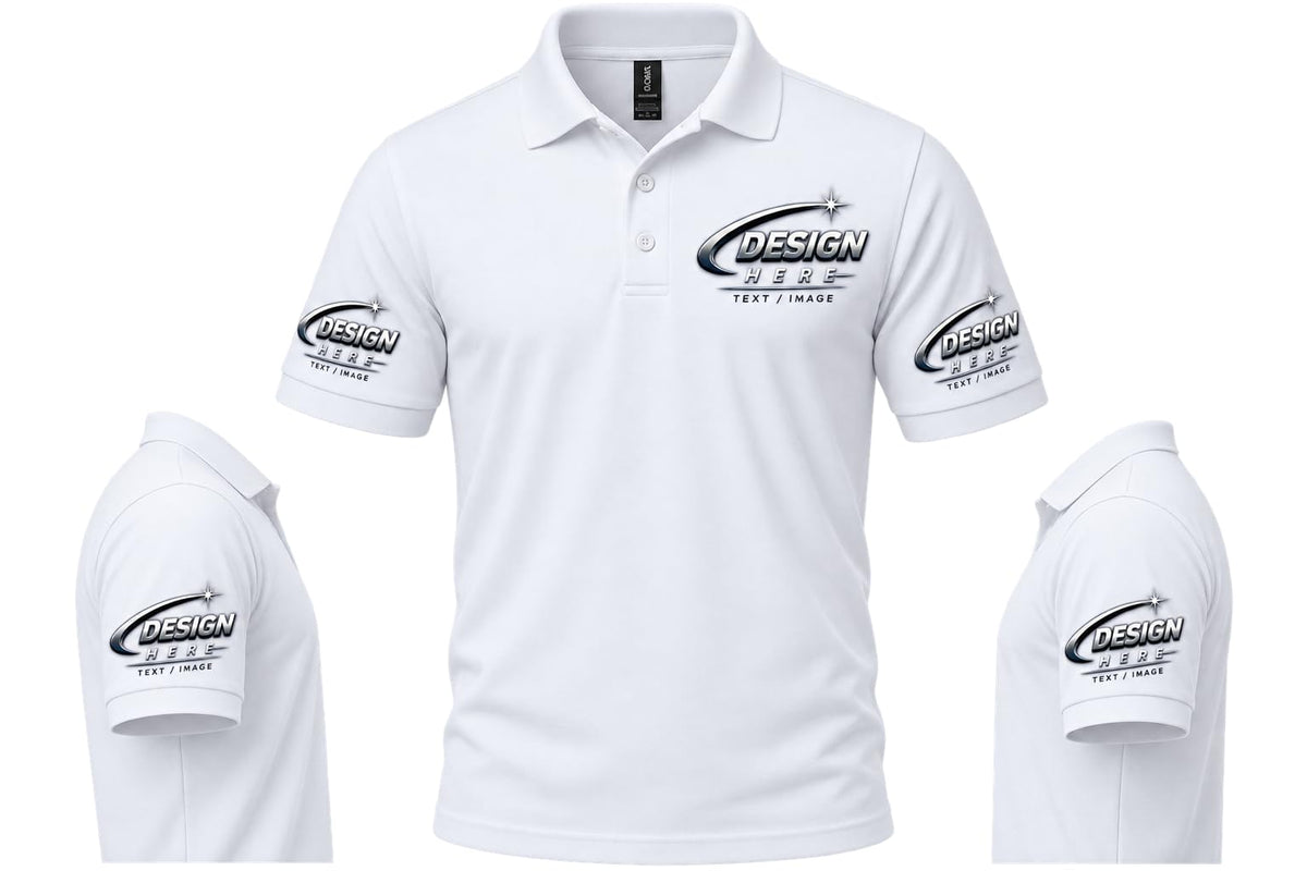 World and Space Custom Polo Shirts for Men with Logo or Text