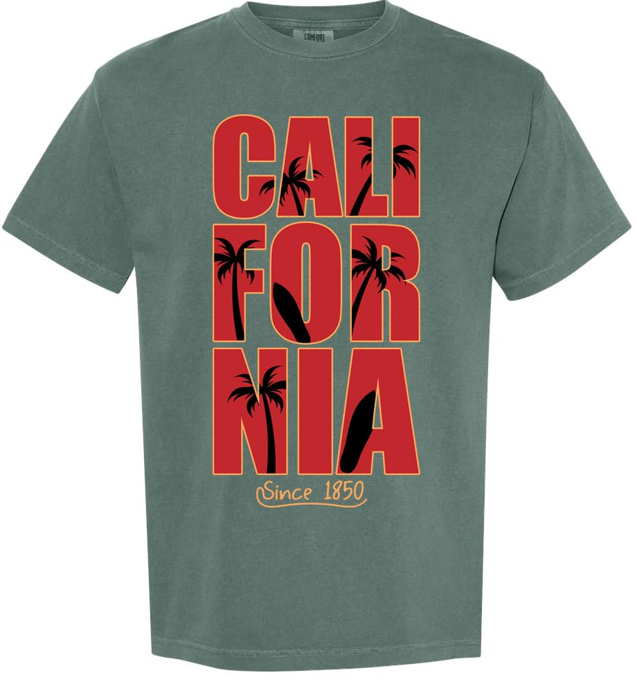 Comfort Colors 1717 Printed T-Shirt California Graphic Short Sleeve Tees