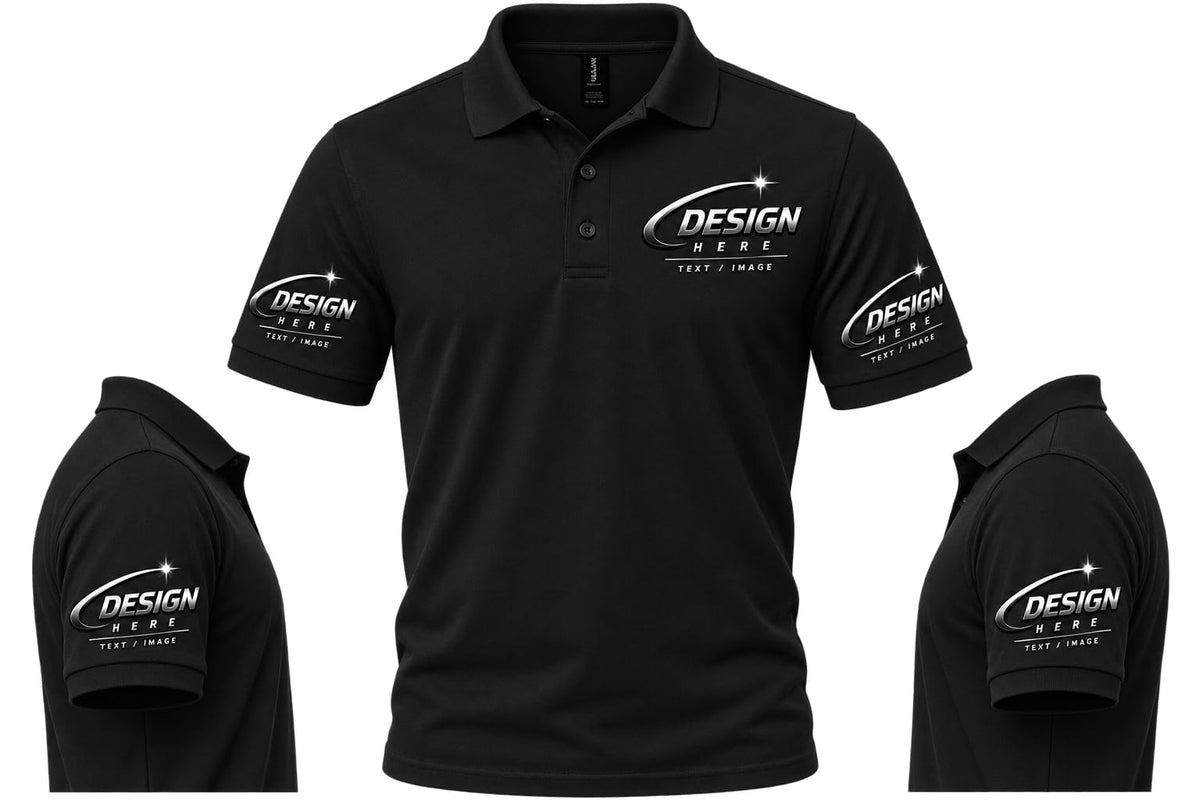 World and Space Custom Polo Shirts for Men with Logo or Text