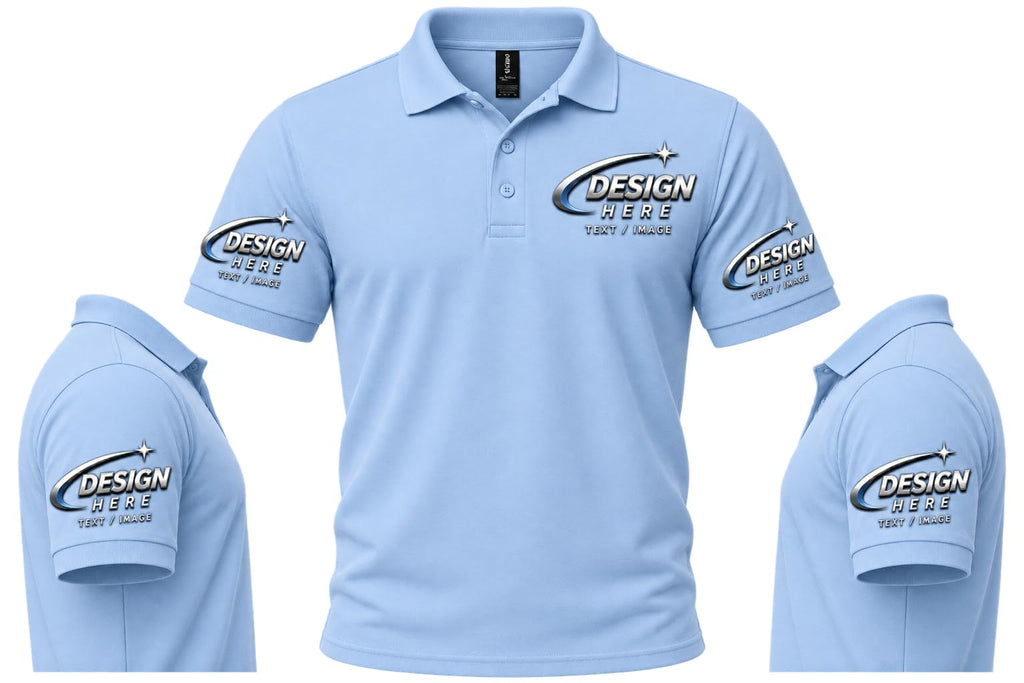 World and Space Custom Polo Shirts for Men with Logo or Text