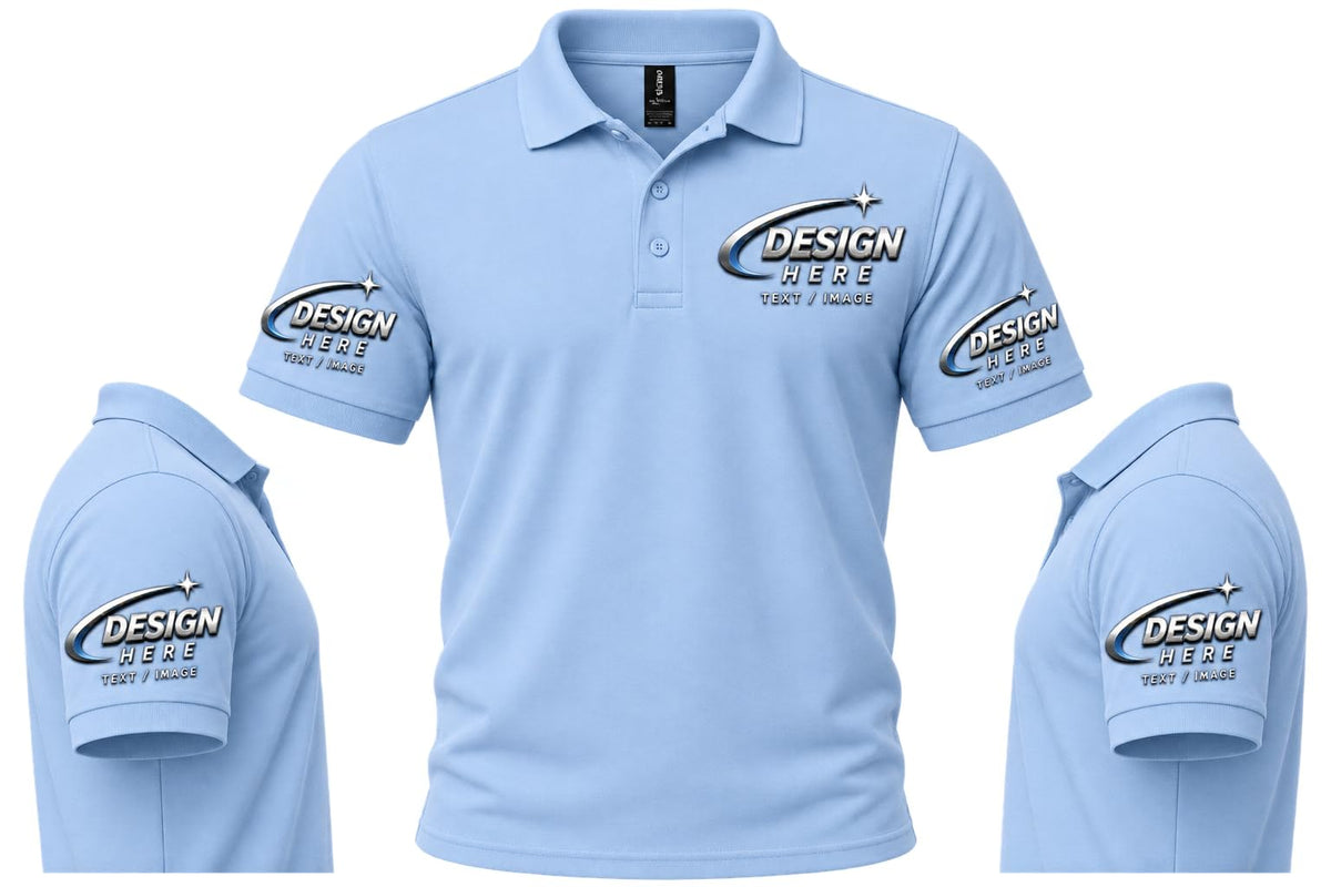 World and Space Custom Polo Shirts for Men with Logo or Text