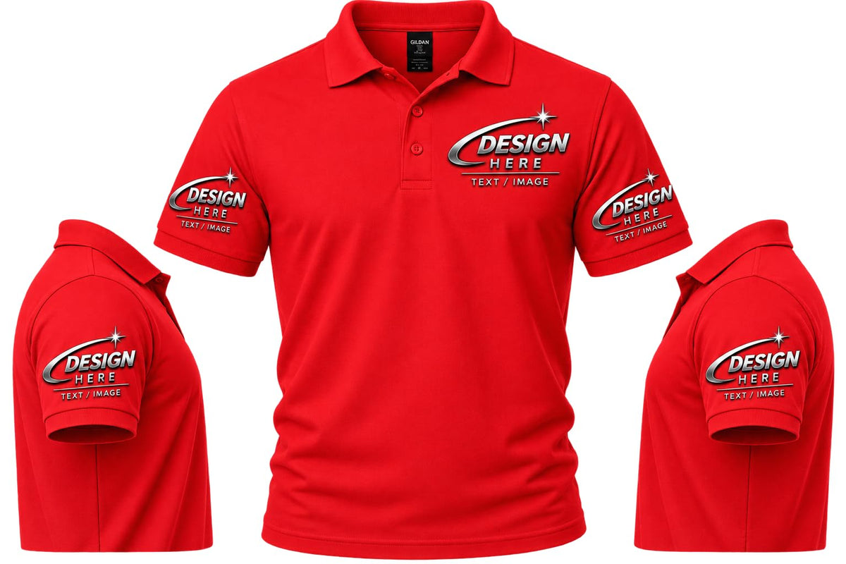 World and Space Custom Polo Shirts for Men with Logo or Text