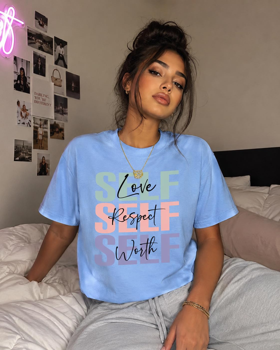 Women's Graphic T-Shirt Casual Short Sleeve Inspirational Tee