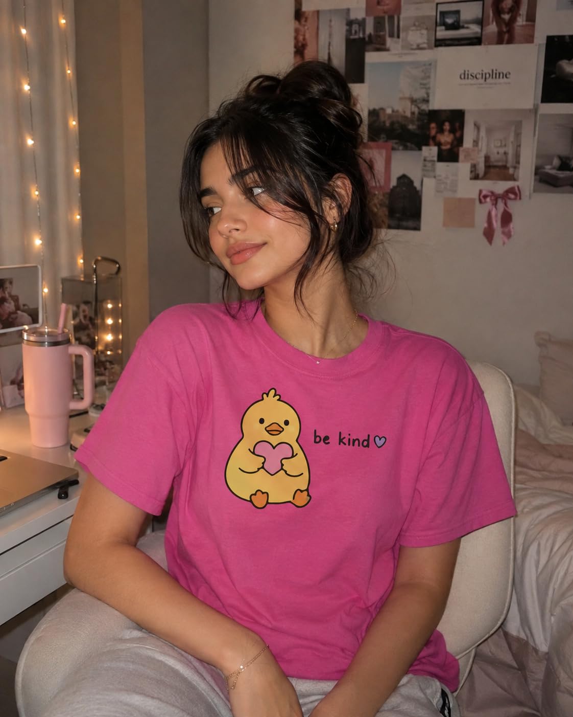 Be Kind Kindness Duck Positive Graphic T-Shirt