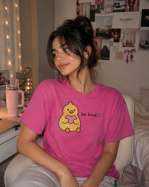 Be Kind Kindness Duck Positive Graphic T-Shirt