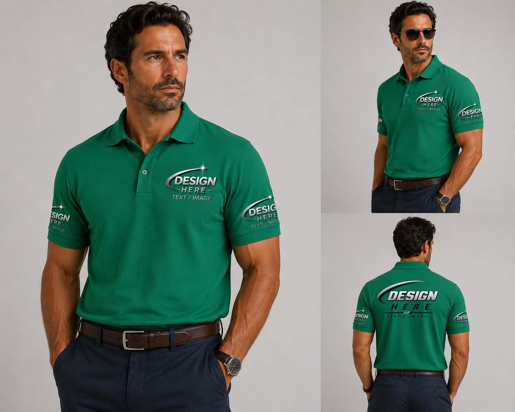World and Space Custom Polo Shirts for Men with Logo or Text