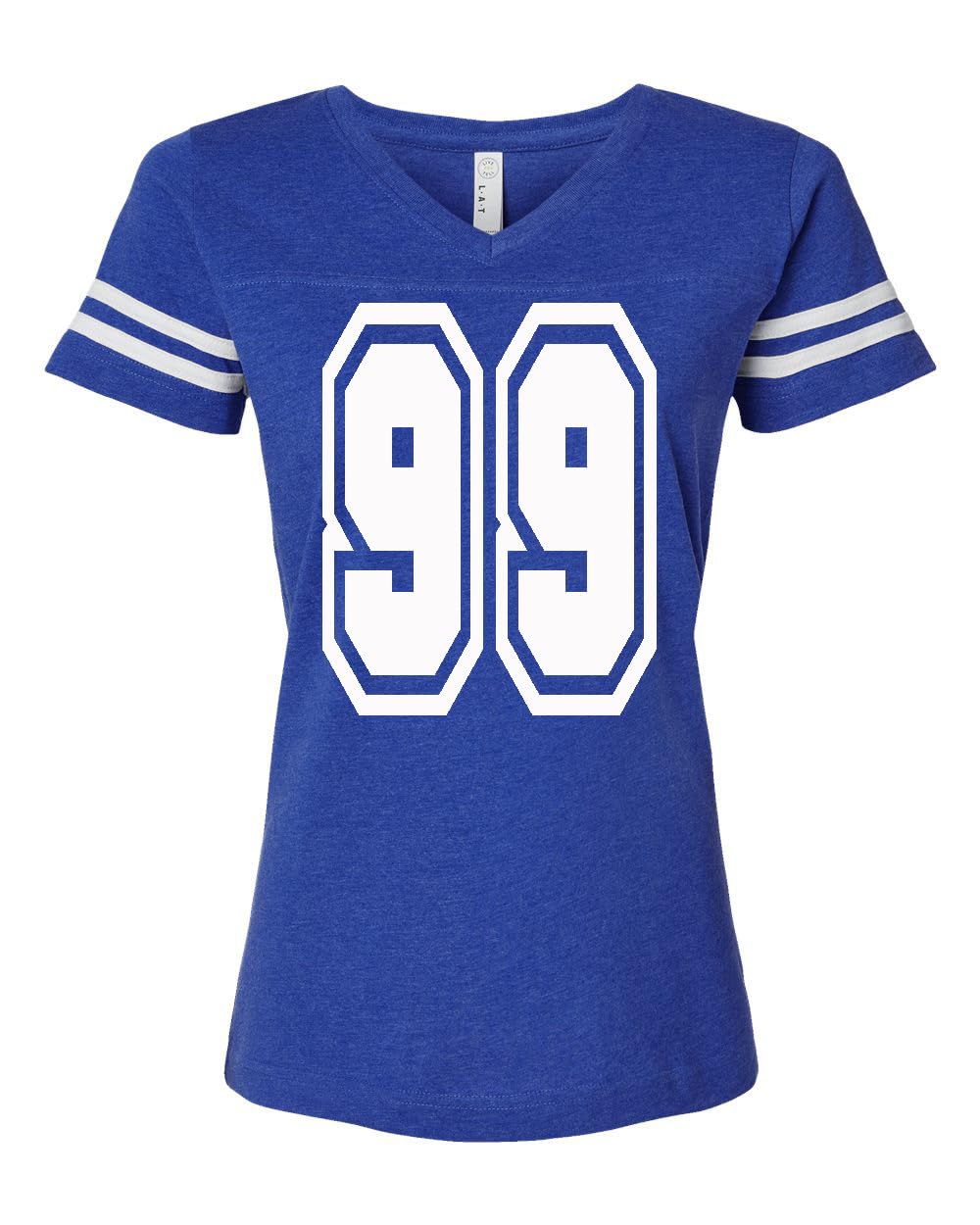 Custom Women's Football V-Neck Jersey T-Shirt, Fine Jersey Material