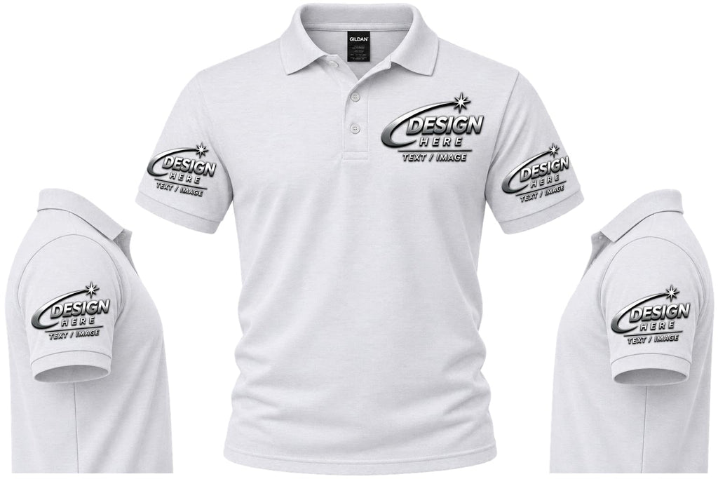 World and Space Custom Polo Shirts for Men with Logo or Text
