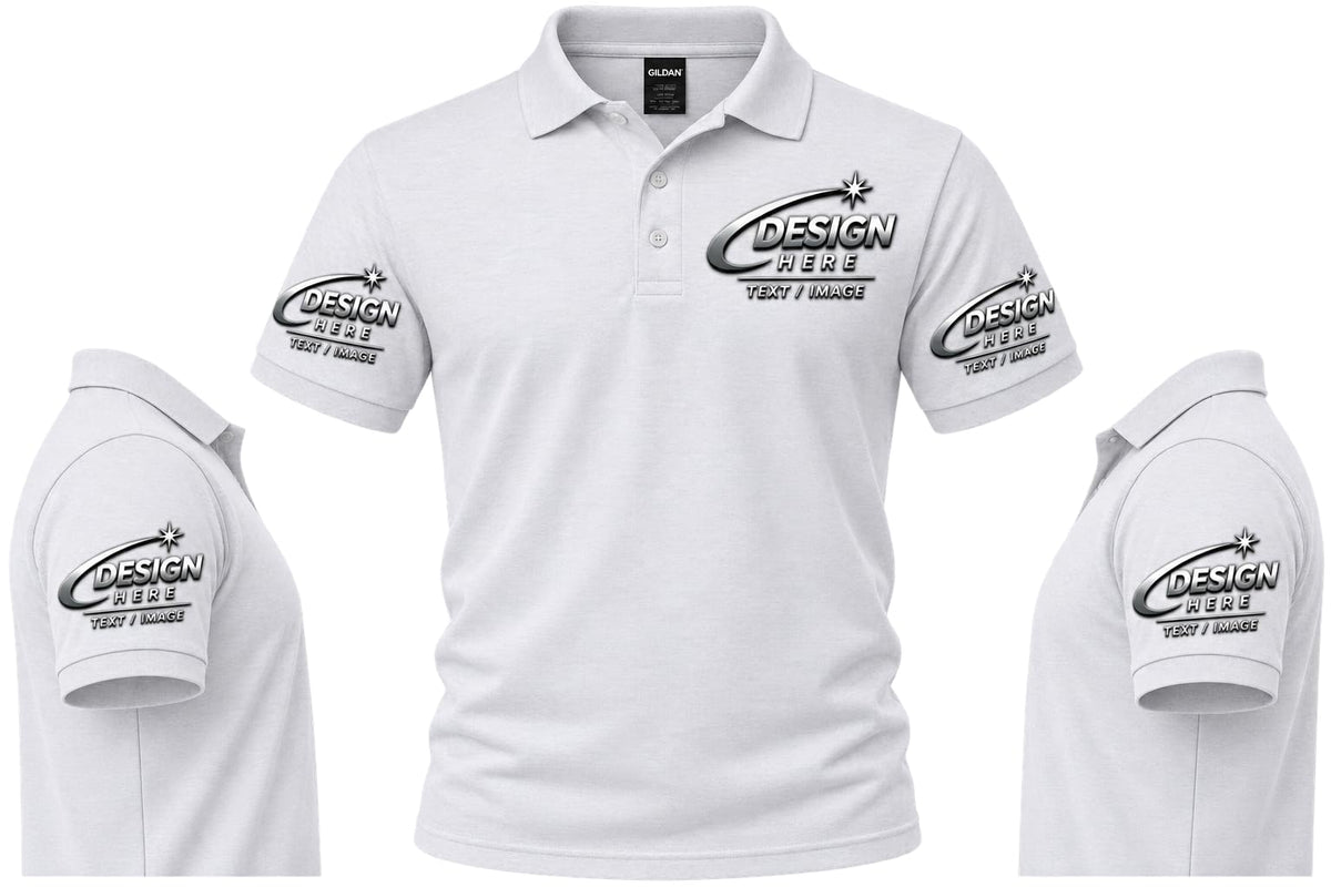 World and Space Custom Polo Shirts for Men with Logo or Text