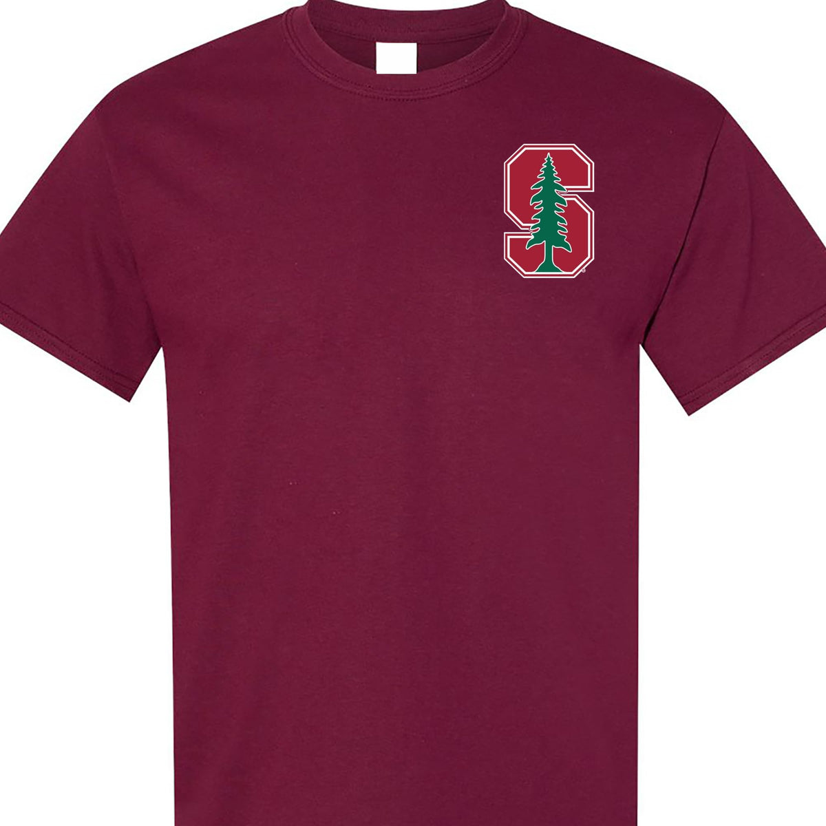 World and Space STANDFORD University Small Logo Design Left Side TEE