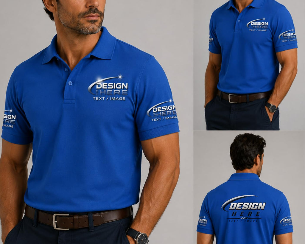 World and Space Custom Polo Shirts for Men with Logo or Text