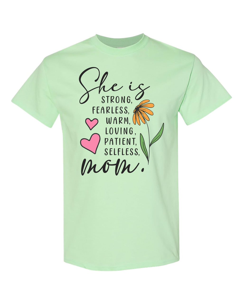 She is Mom Floral T-Shirt, Women's Casual Wear
