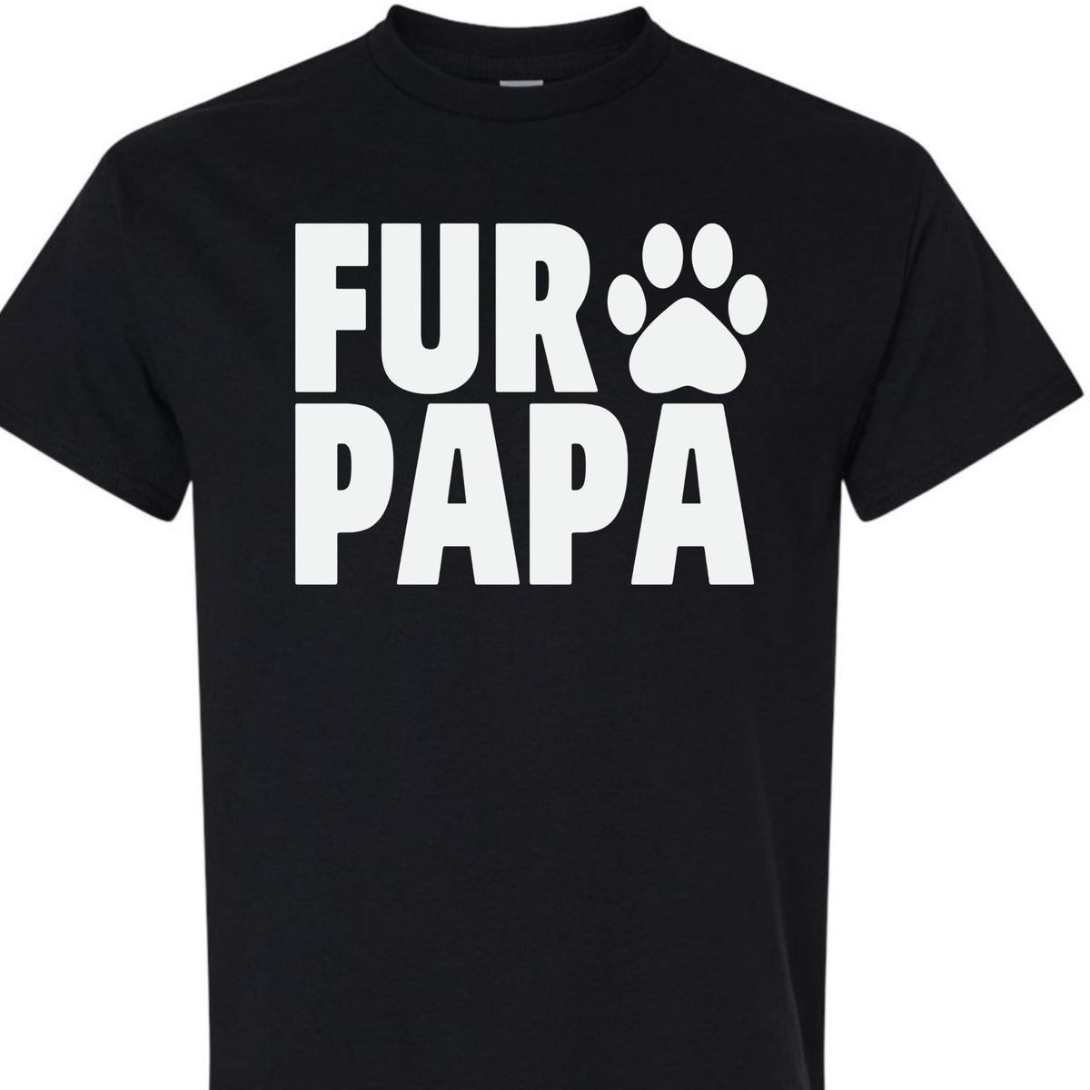 Fur Papa Funny Dog Dad T-Shirt for Men, Cute Paw Graphic Tee, Gift for Dog Lovers