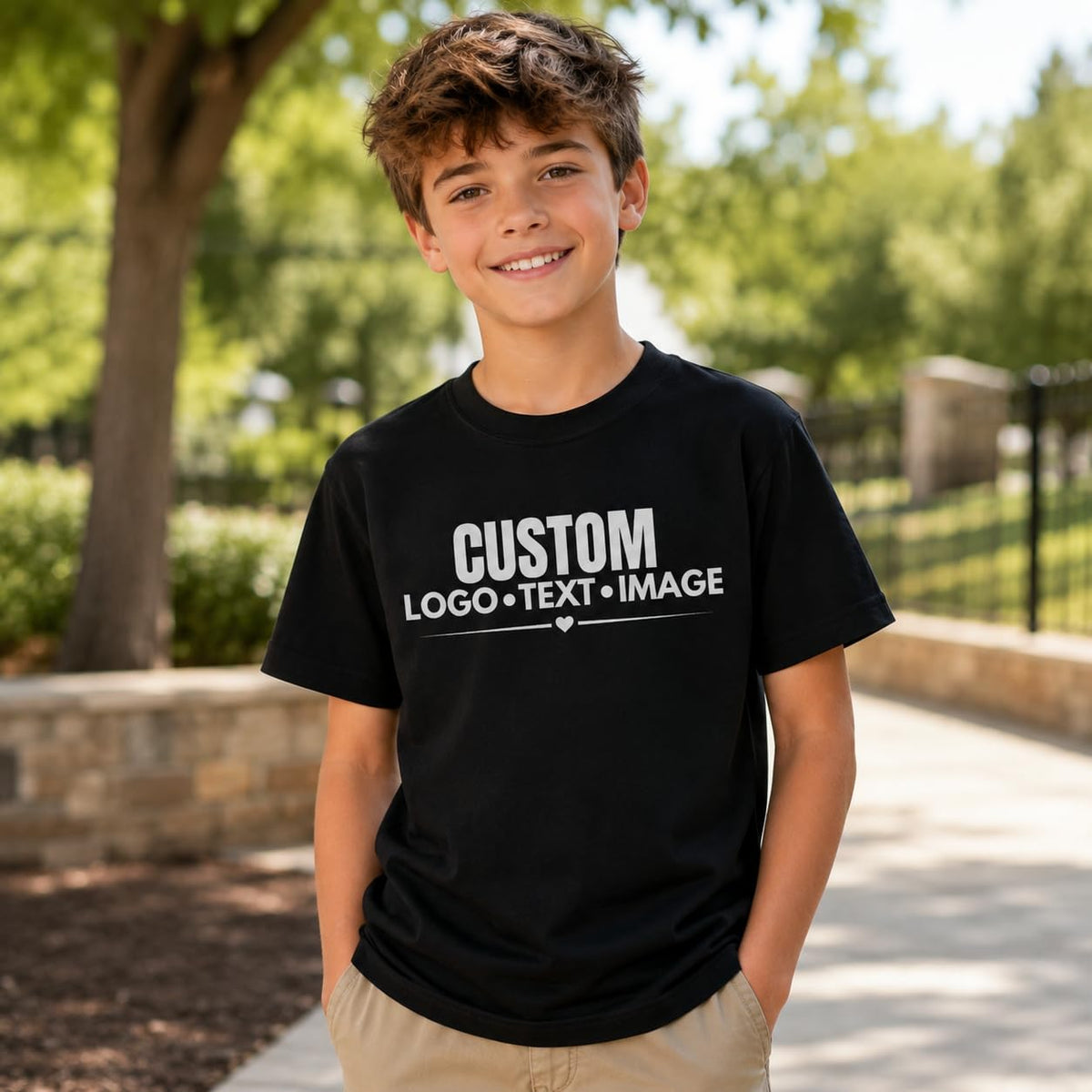 World and Space Custom Youth T-Shirt Personalized Kids Shirt