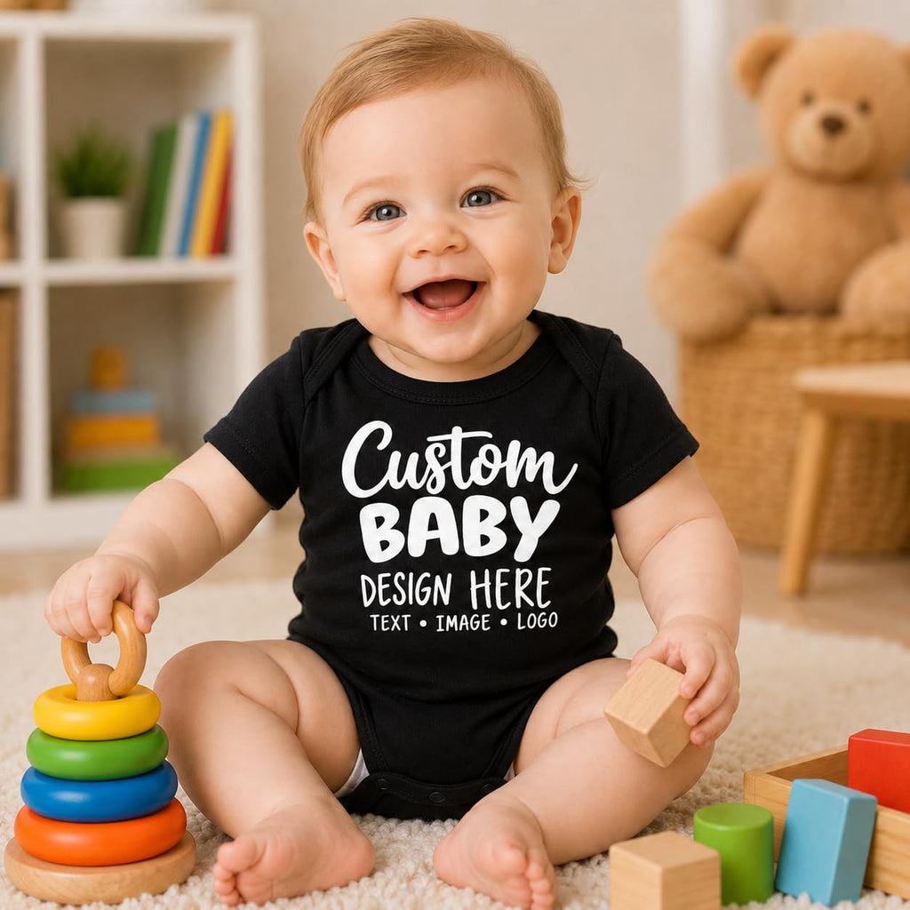 World and Space Custom Personalized Baby Bodysuit for Boys & Girls