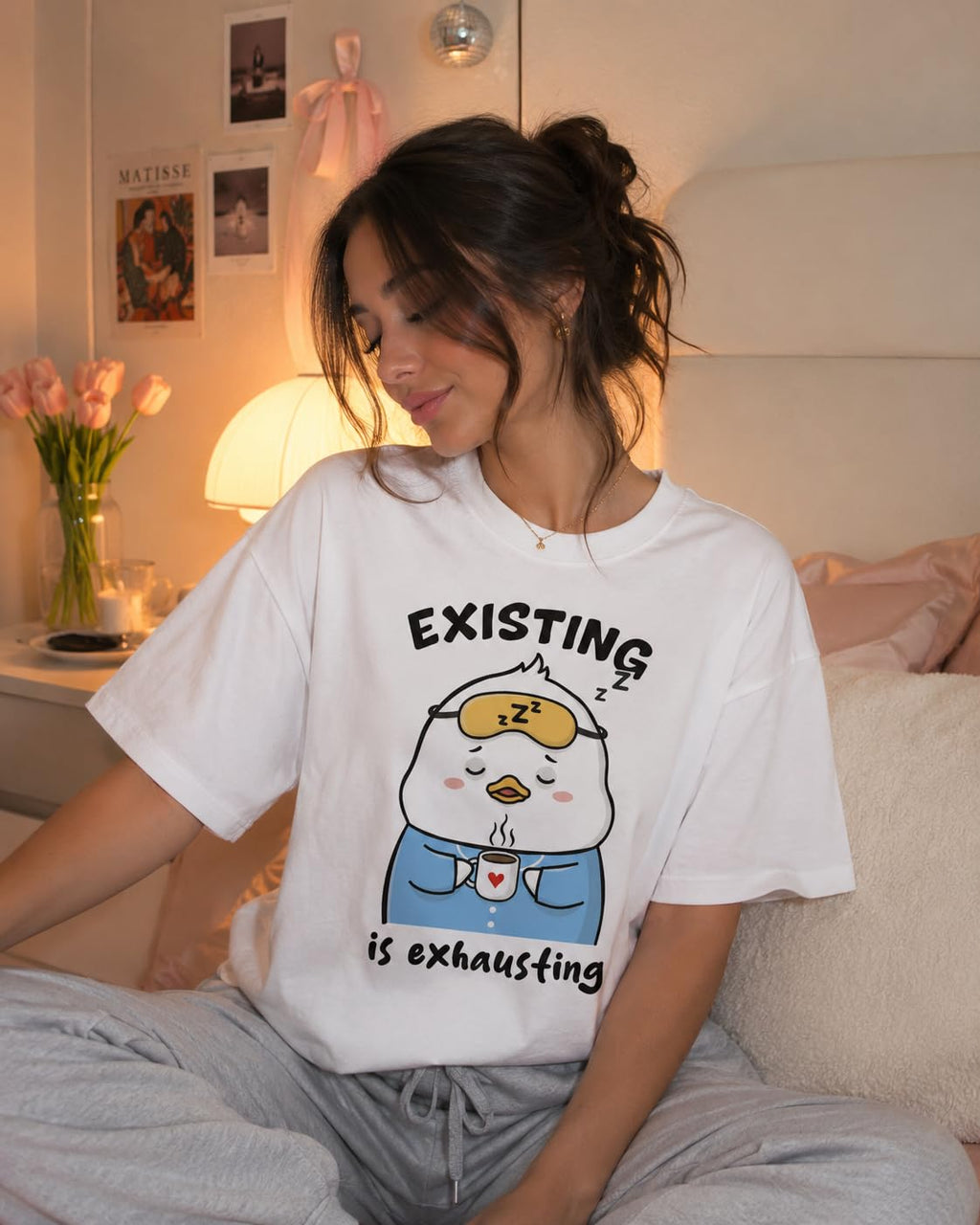 Funny Graphic T-Shirt with Cute Cartoon for Women and Men, Japanese