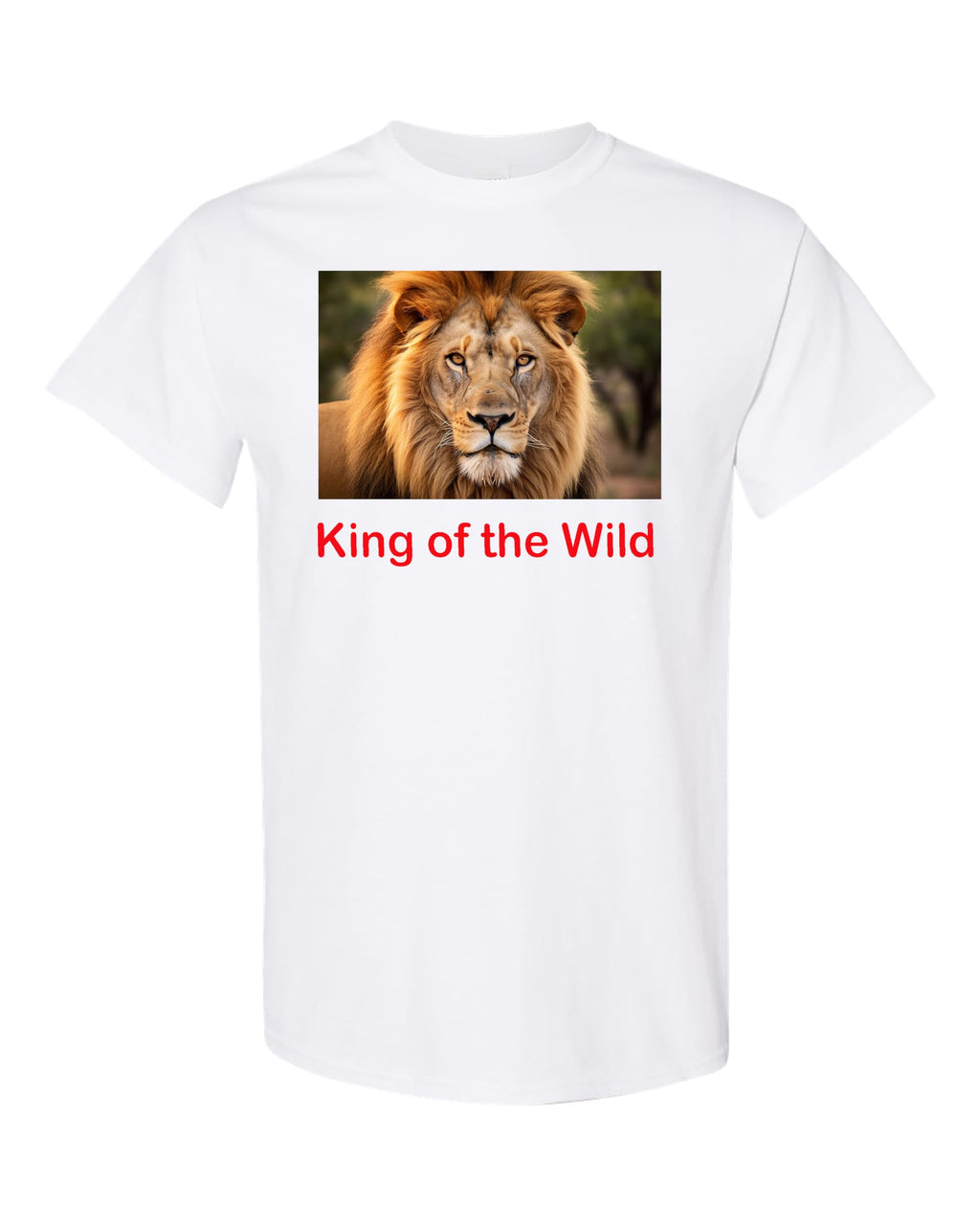 King of The Wild Lion Graphic T-Shirt, Wildlife Design, DTF Print, Sizes S-3XL