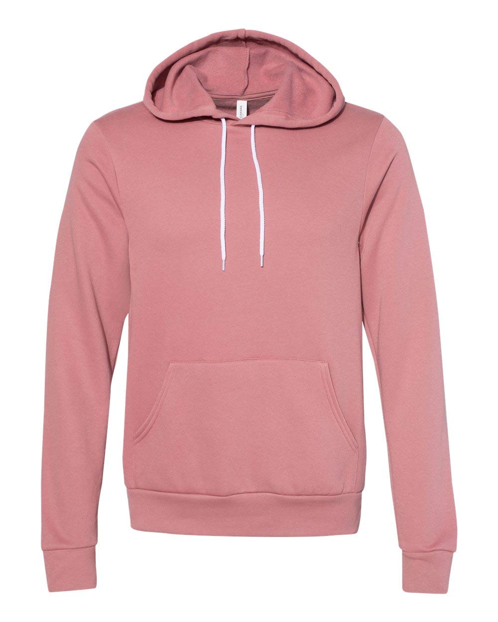 BELLA+CANVAS Unisex Sponge Fleece Pullover Hooded Sweatshirt M MAUVE