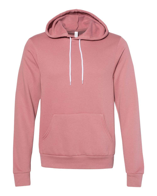 BELLA+CANVAS Unisex Sponge Fleece Pullover Hooded Sweatshirt M MAUVE