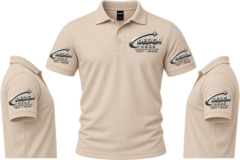 World and Space Custom Polo Shirts for Men with Logo or Text