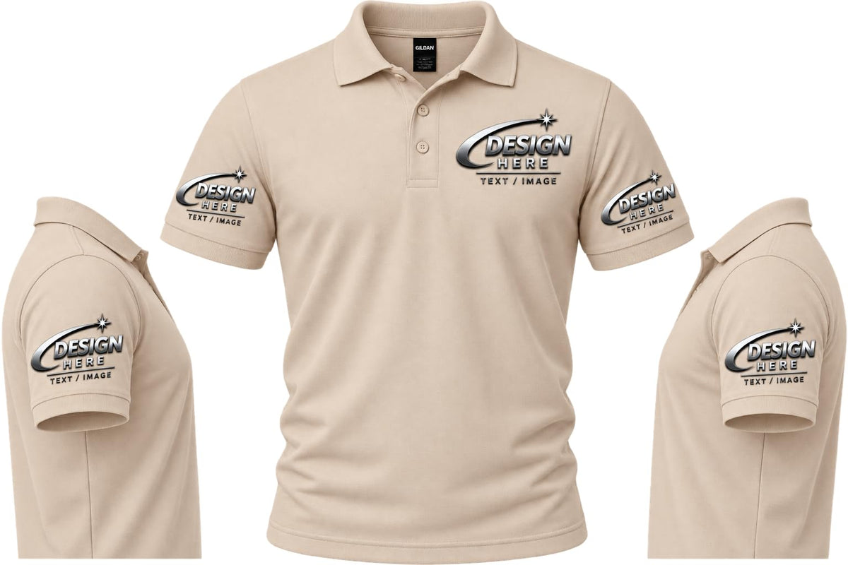 World and Space Custom Polo Shirts for Men with Logo or Text