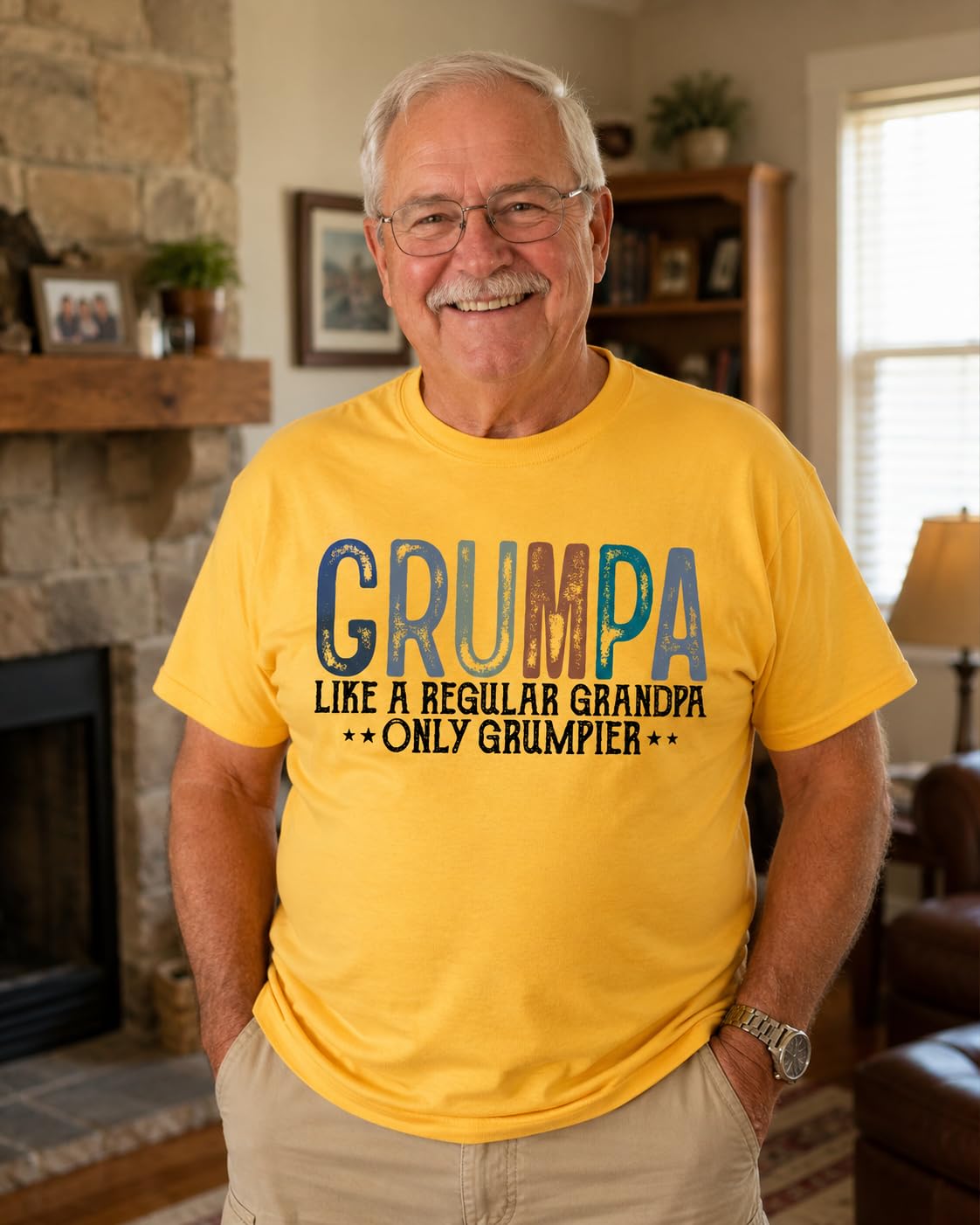 Grumpa Like a Regular Grandpa Only Grumpier Graphic T-Shirt