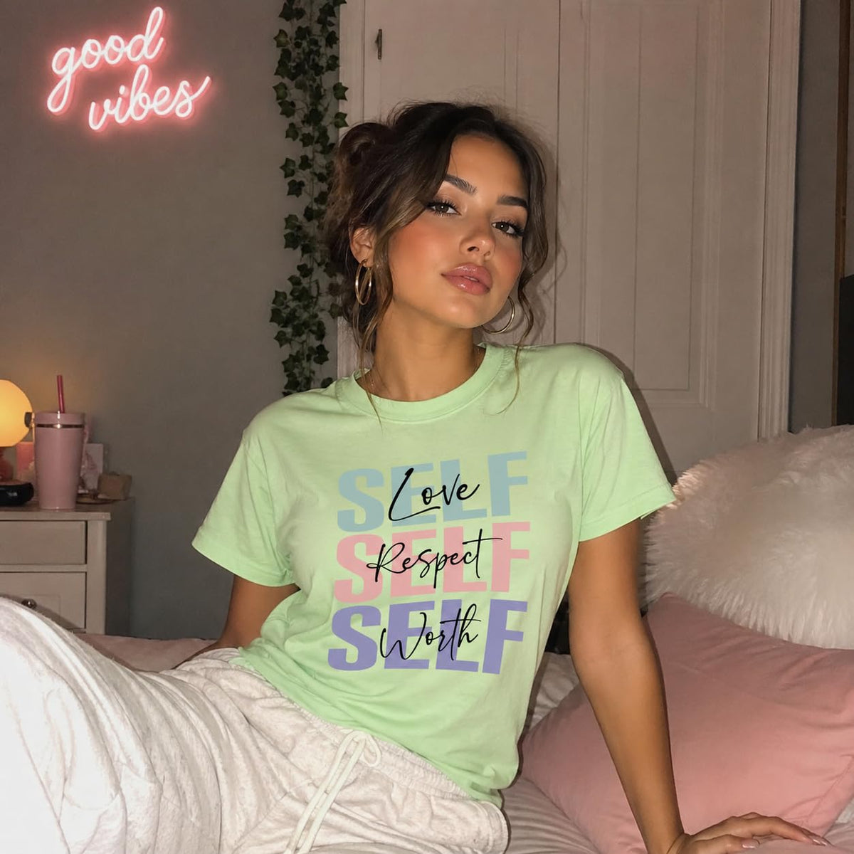 Women's Graphic T-Shirt Casual Short Sleeve Inspirational Tee