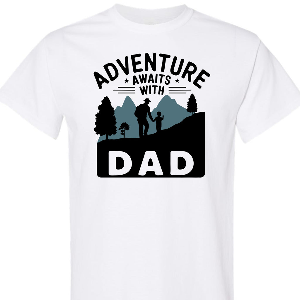 World and Space Adventure Awaits with Dad Shirt, Fathers Day Hiking Camping T-Shirt