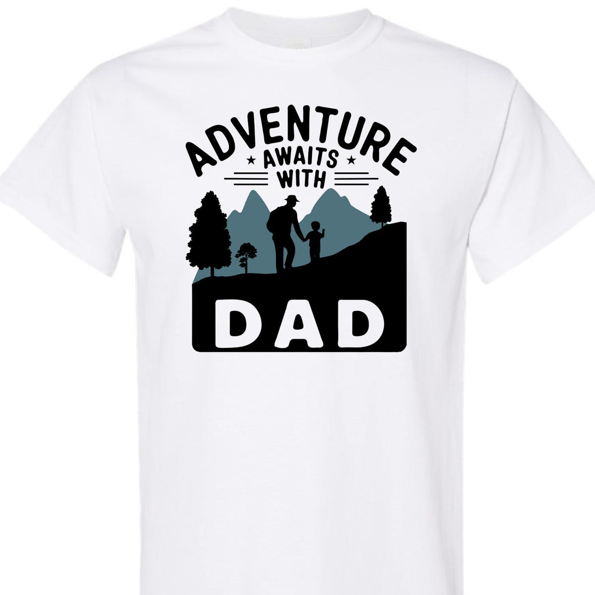 World and Space Adventure Awaits with Dad Shirt, Fathers Day Hiking Camping T-Shirt