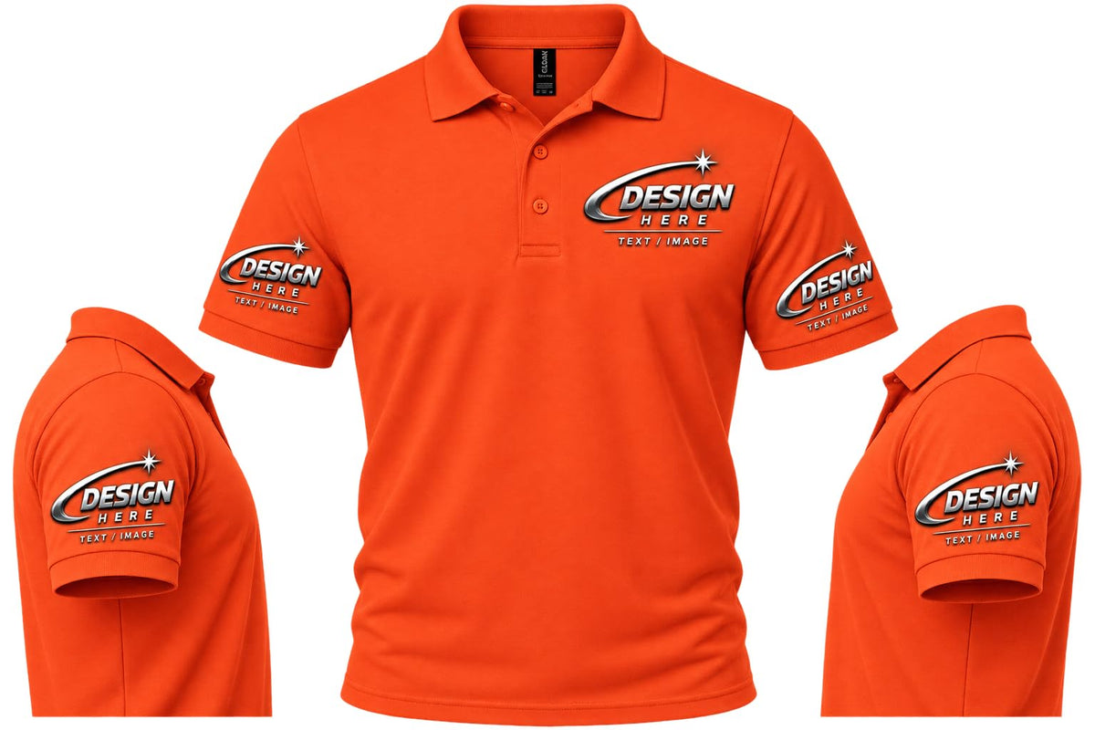 World and Space Custom Polo Shirts for Men with Logo or Text