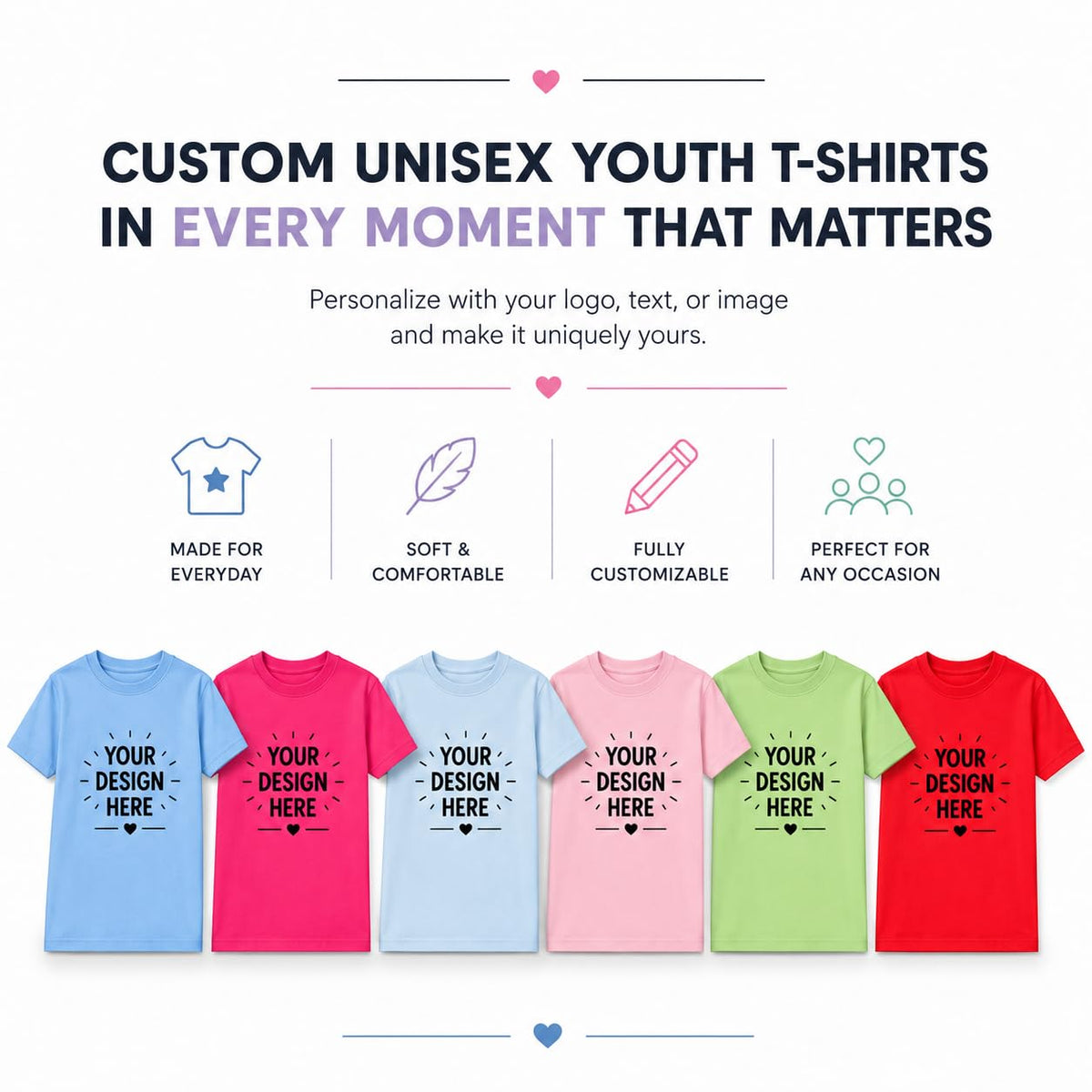 World and Space Custom Youth T-Shirt Personalized Kids Shirt