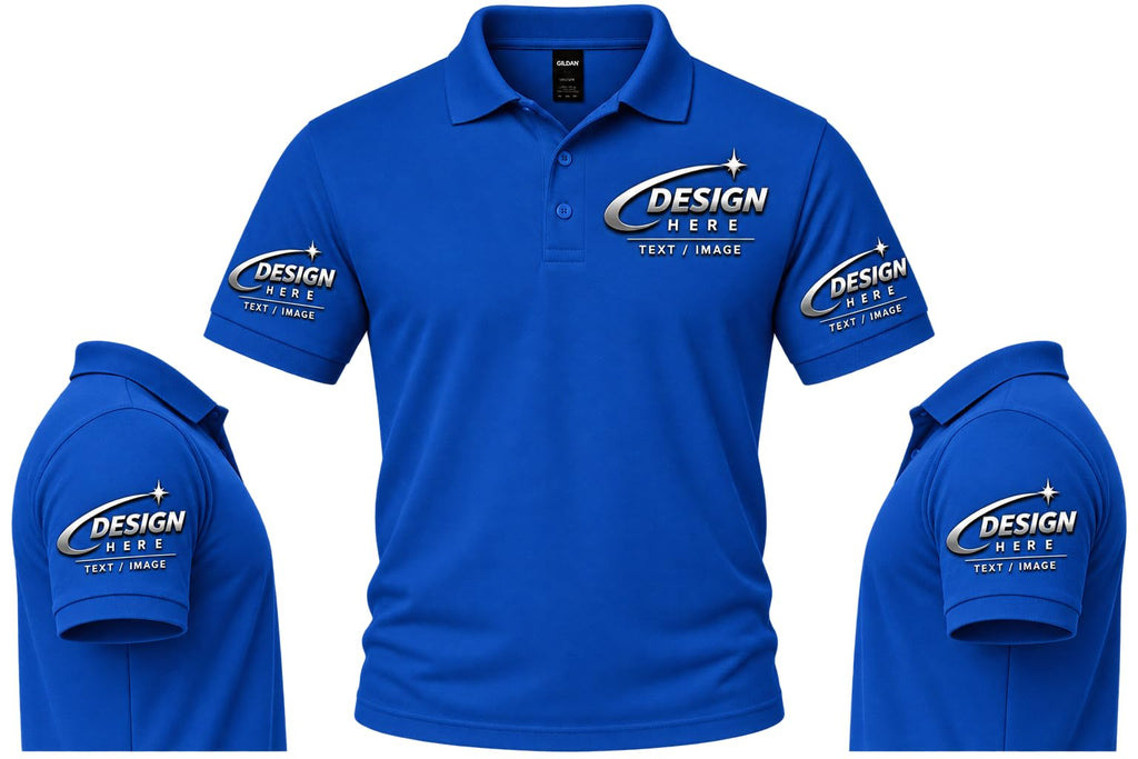 World and Space Custom Polo Shirts for Men with Logo or Text