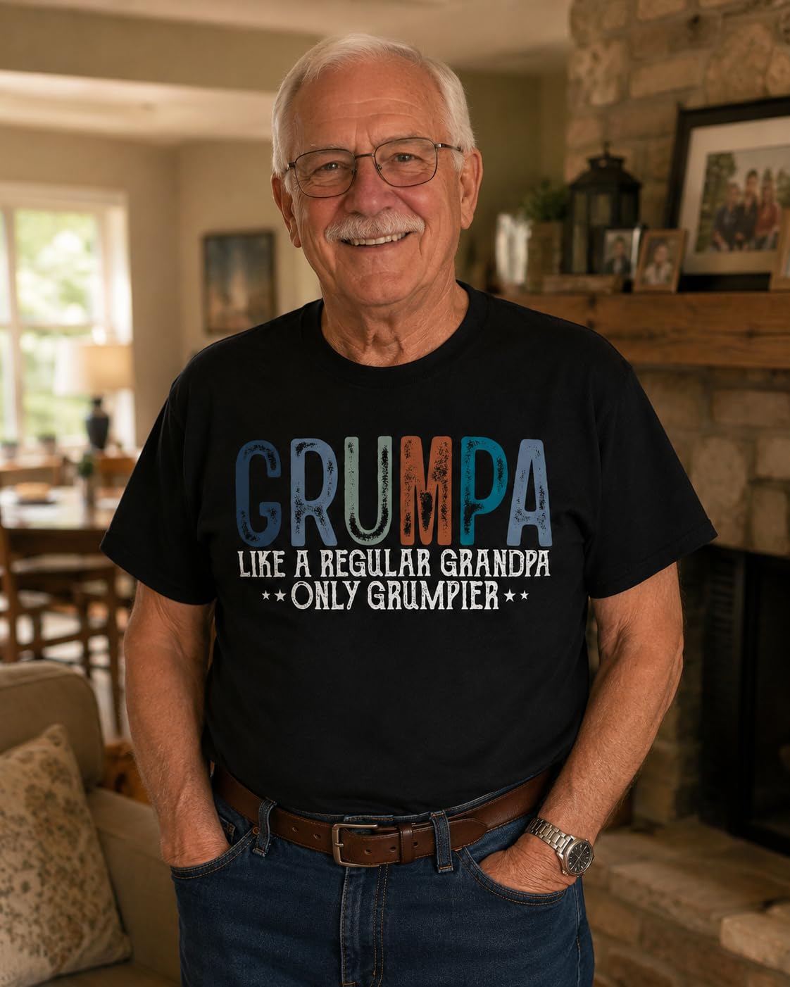 Grumpa Like a Regular Grandpa Only Grumpier Graphic T-Shirt