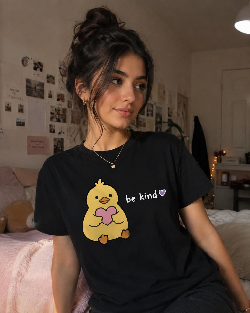 Be Kind Kindness Duck Positive Graphic T-Shirt