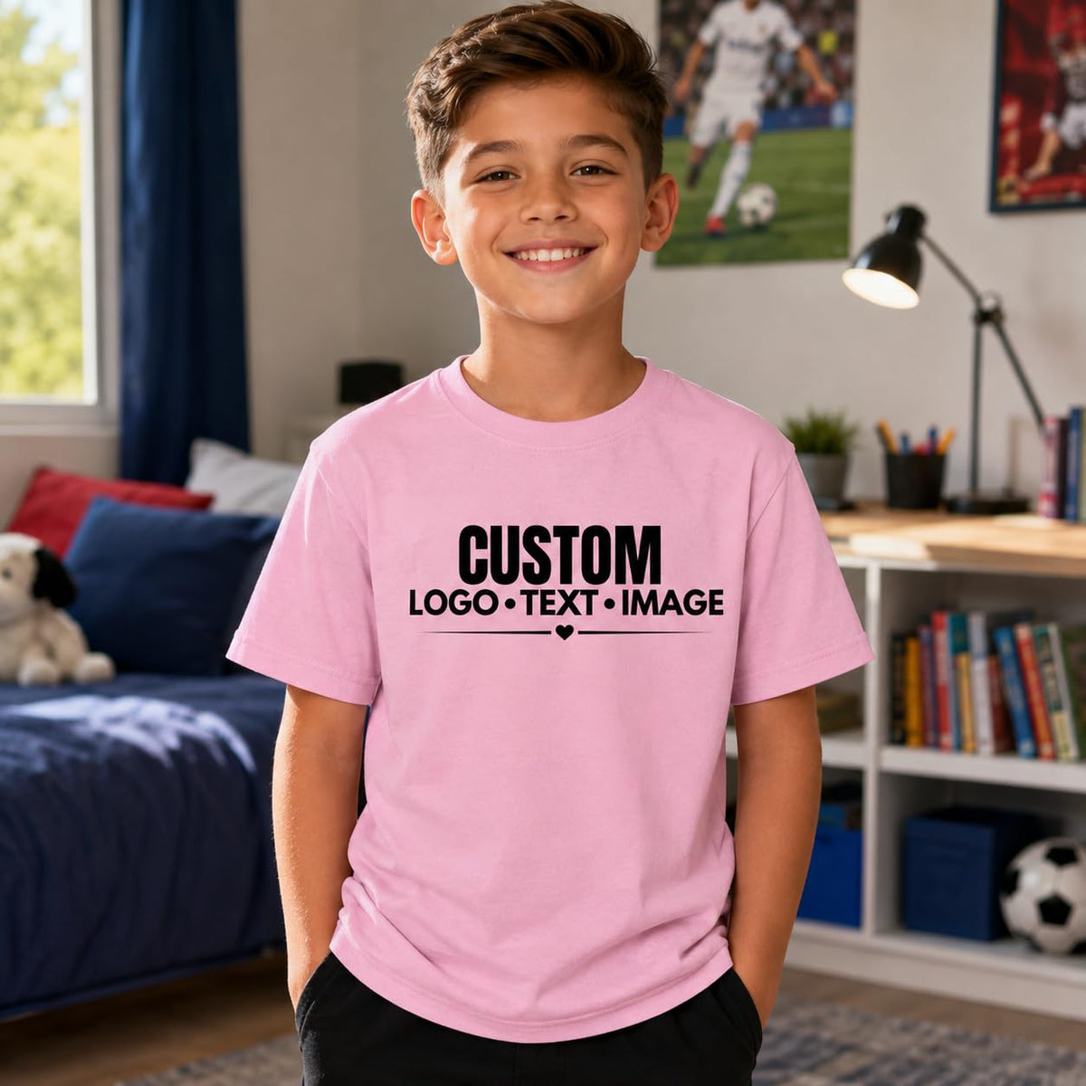 World and Space Custom Youth T-Shirt Personalized Kids Shirt