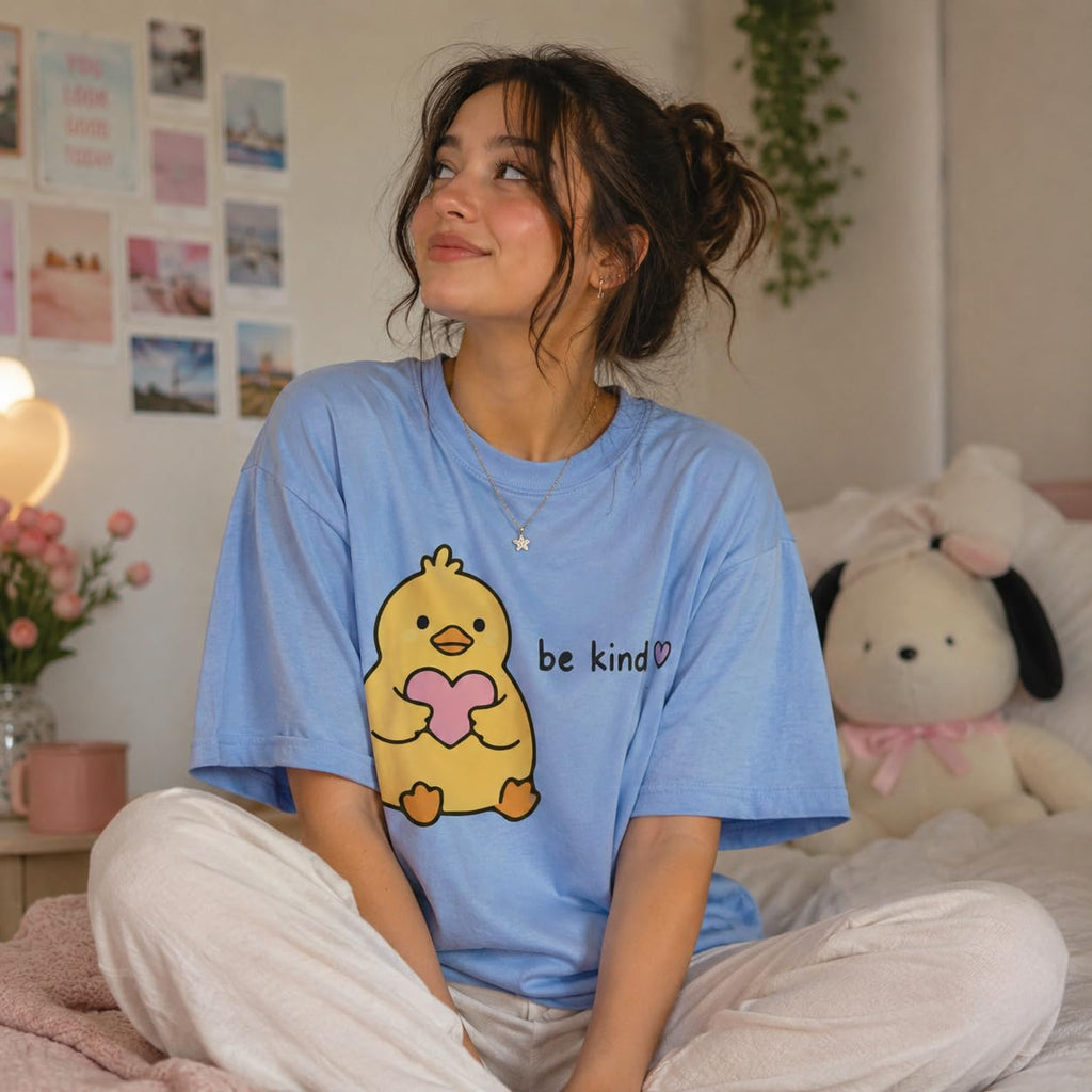 Be Kind Kindness Duck Positive Graphic T-Shirt