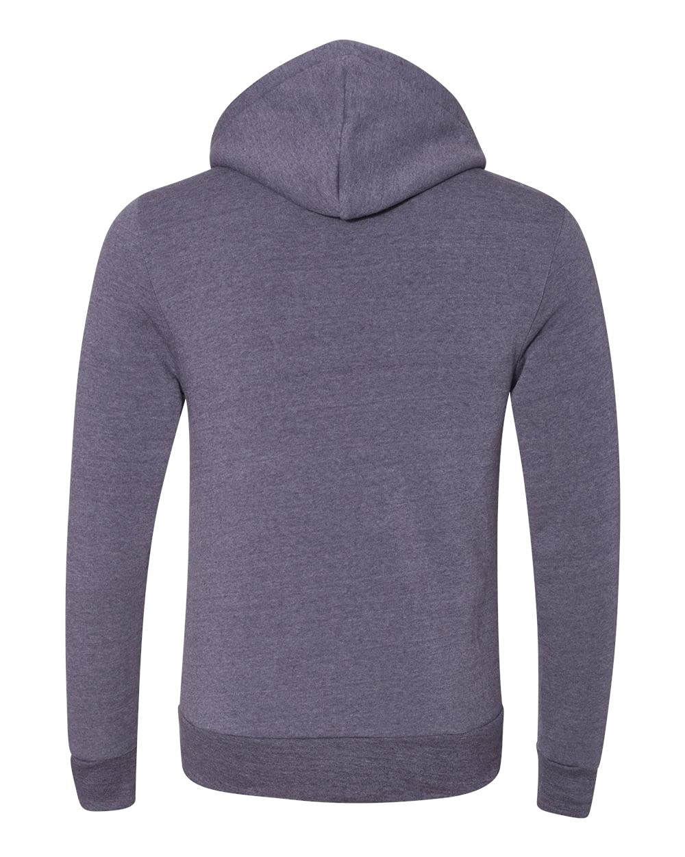 Alternative Men's Eco Zip Hoodie Sweatshirt Shirt, Purple, Medium