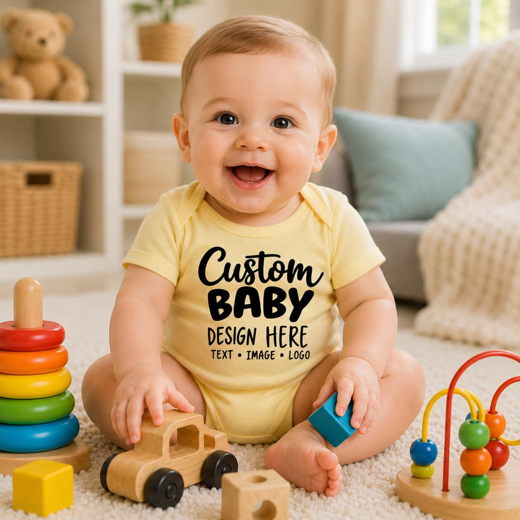 World and Space Custom Personalized Baby Bodysuit for Boys & Girls