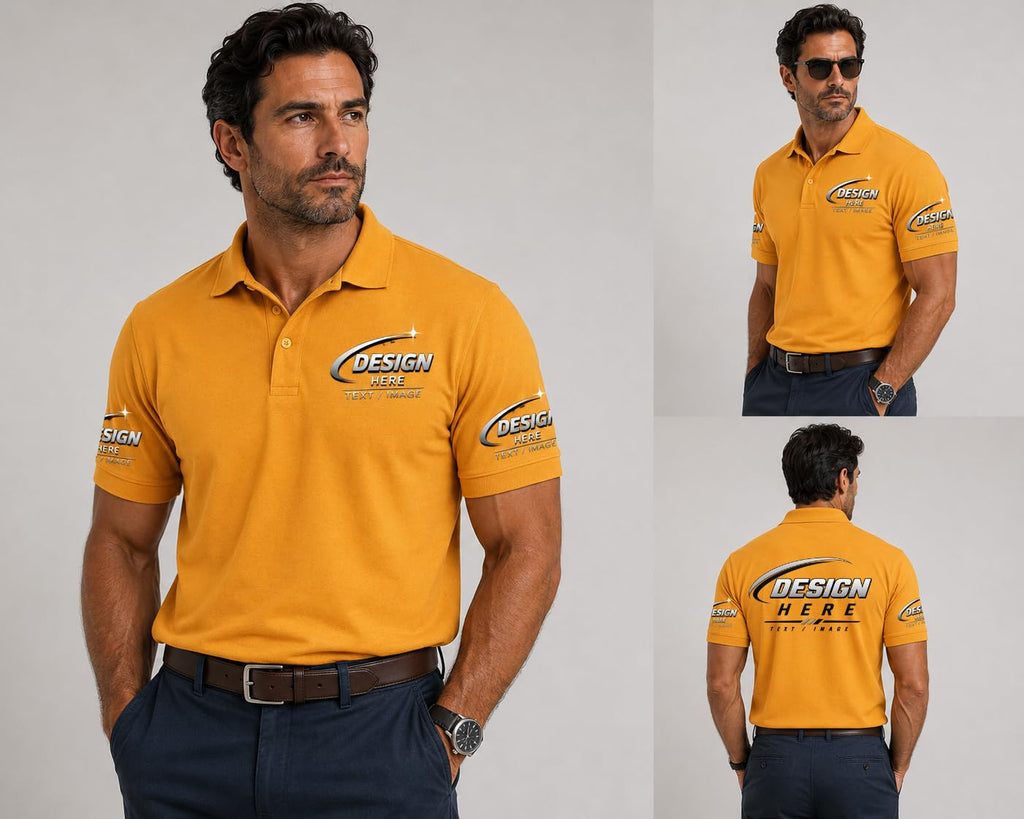 World and Space Custom Polo Shirts for Men with Logo or Text