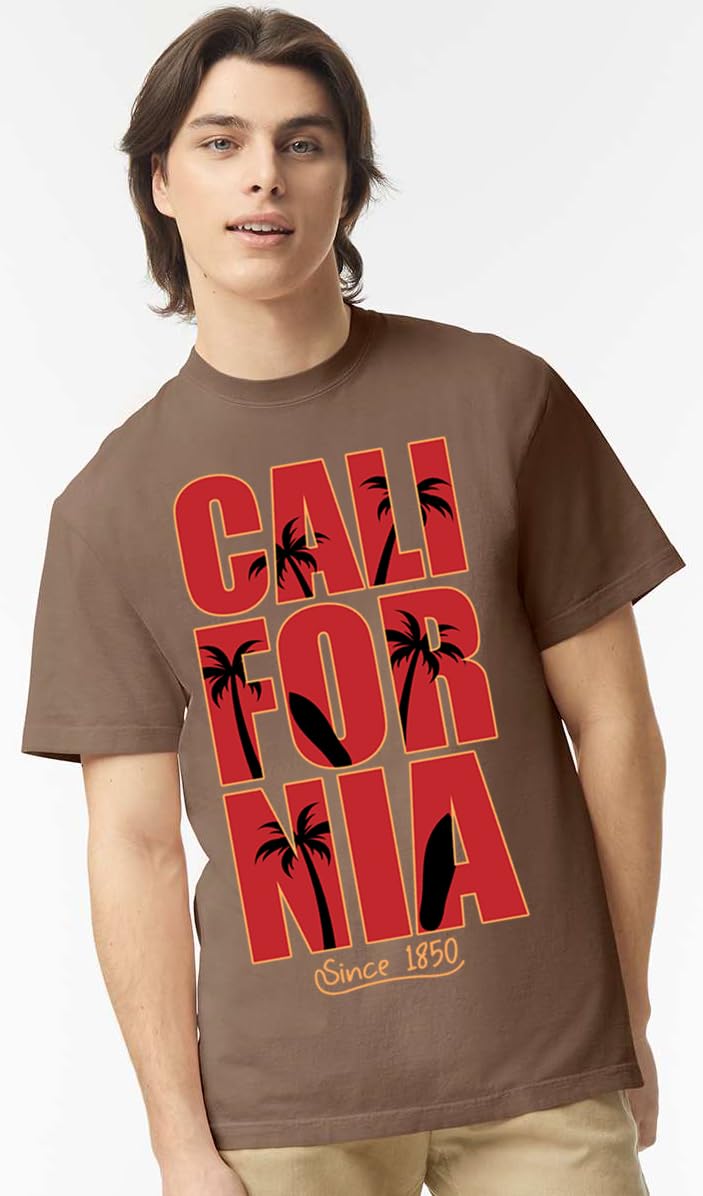 Comfort Colors 1717 Printed T-Shirt California Graphic Short Sleeve Tees