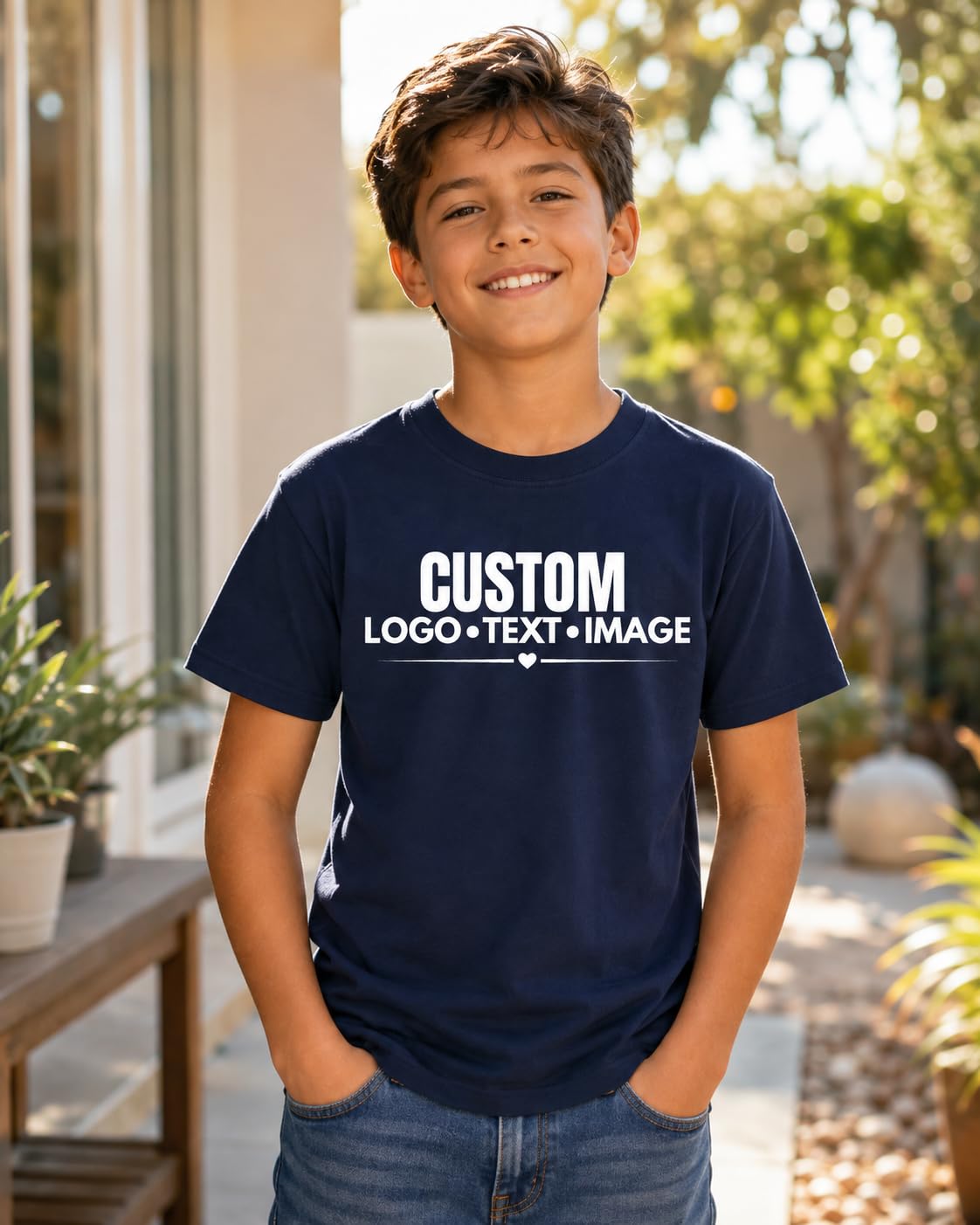 World and Space Custom Youth T-Shirt Personalized Kids Shirt