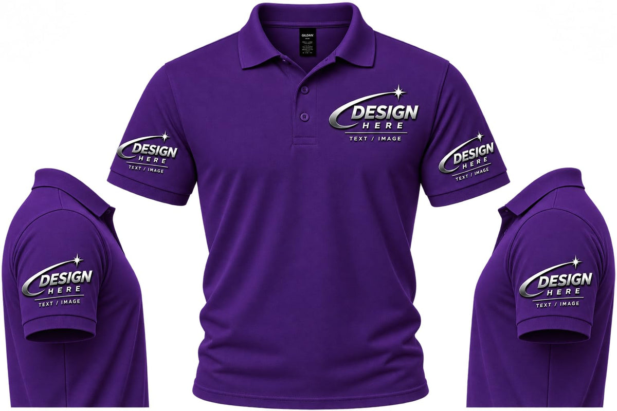 World and Space Custom Polo Shirts for Men with Logo or Text