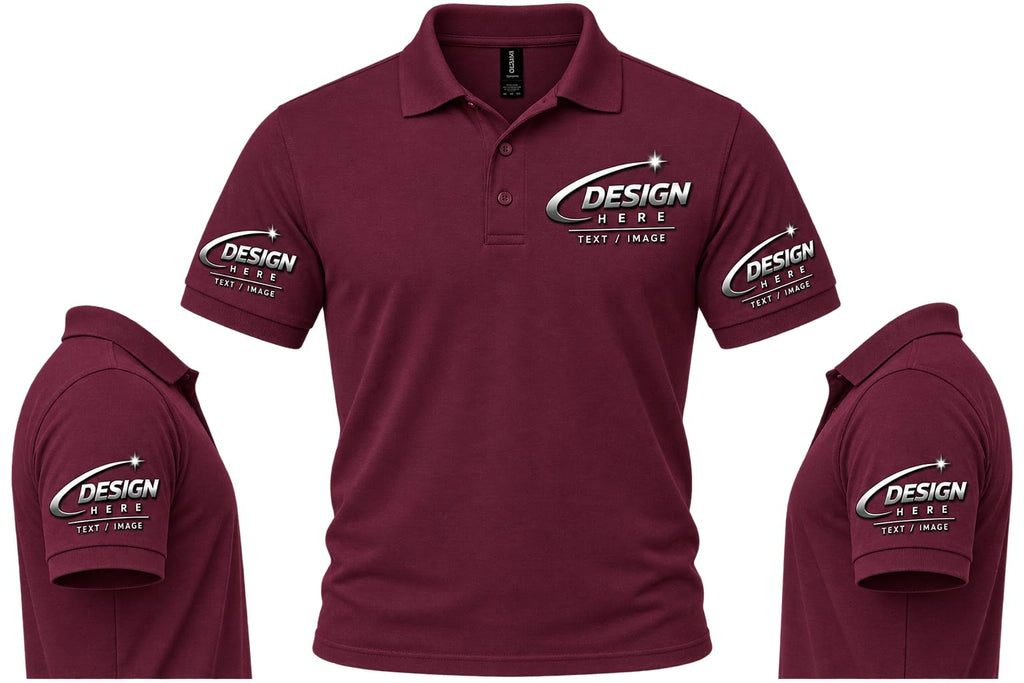 World and Space Custom Polo Shirts for Men with Logo or Text
