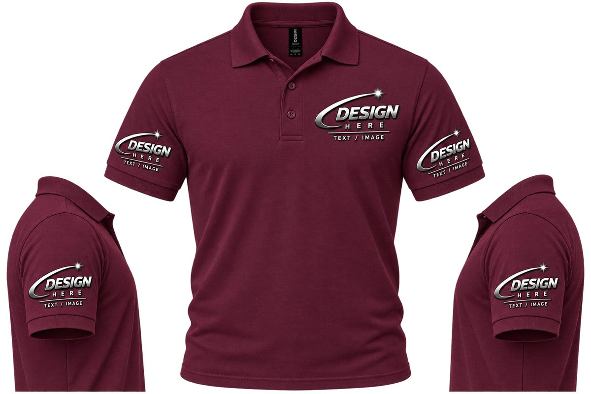 World and Space Custom Polo Shirts for Men with Logo or Text
