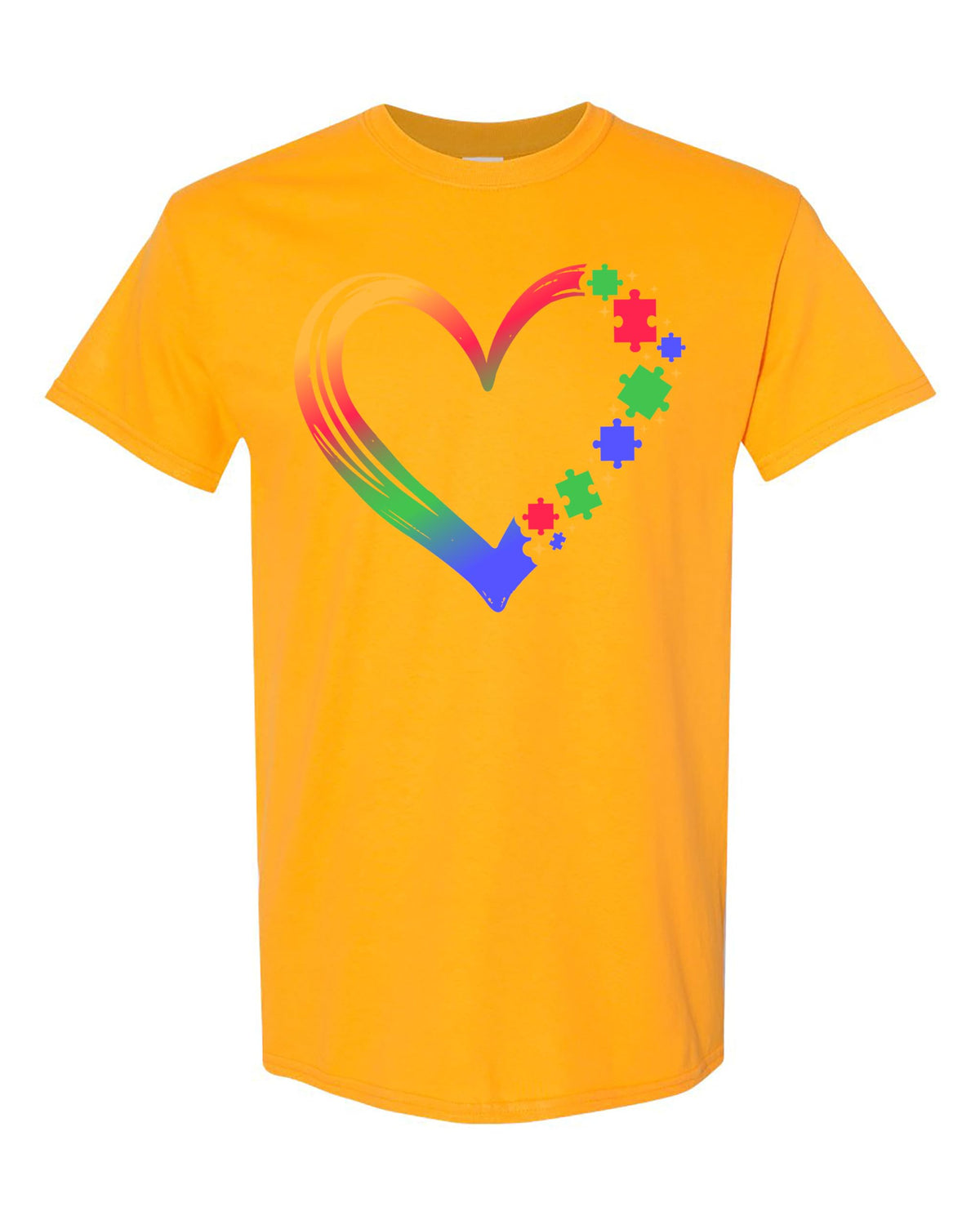 World and Space Autism Awareness Heart Mom T-Shirt, Puzzle Design Support Tee Shirt