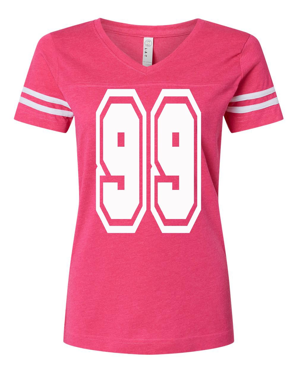 Custom Women's Football V-Neck Jersey T-Shirt, Fine Jersey Material